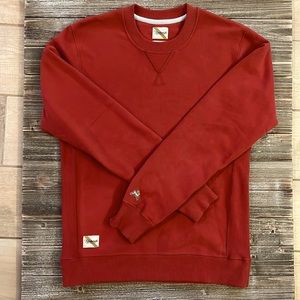 Mens Tracksmith Trackhouse Crew, Maple, S